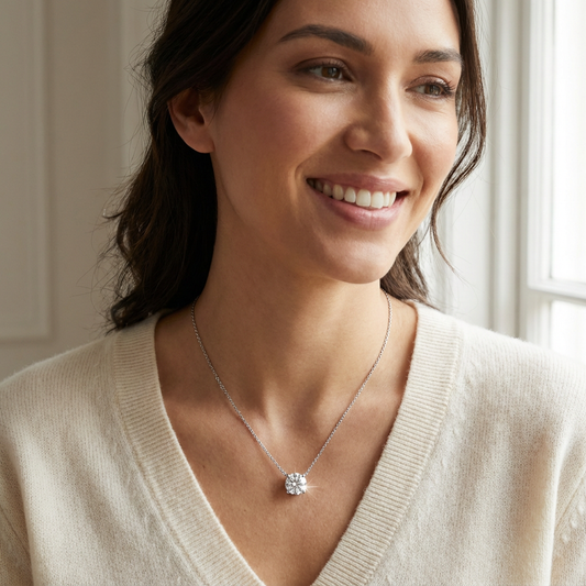 Moissanite Stone Necklace